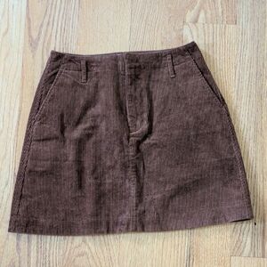 Women's GAP Classic Brown Corduroy Mini Skirt